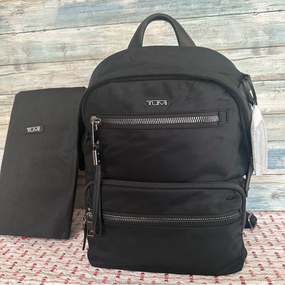 Tumi Black Business Backpack with Ballistic Nylon